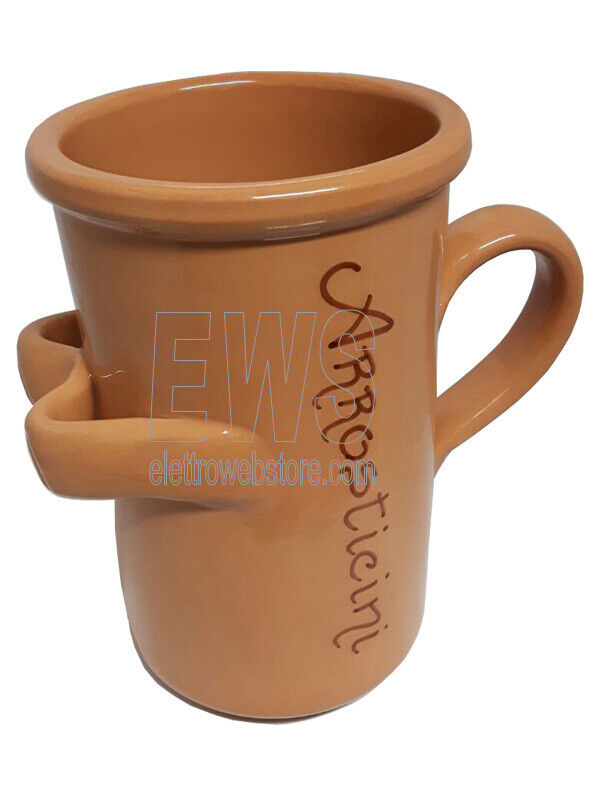 VULCANIA PORTA ARROSTICINI MARRONE PICCOLO H.14 TERRACOTTA PORTARROSTICINI