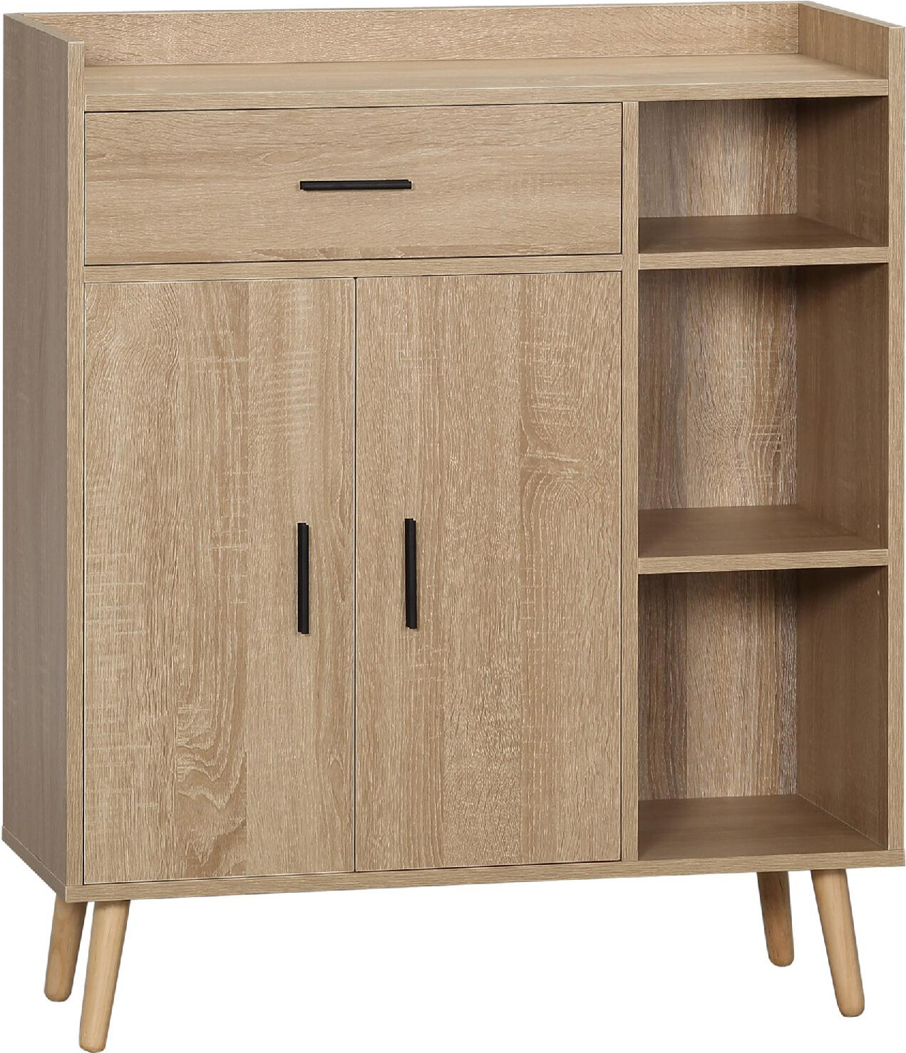 DecHome Credenza Moderna Multiuso in Legno 80x30x96.5cm 384ND-839