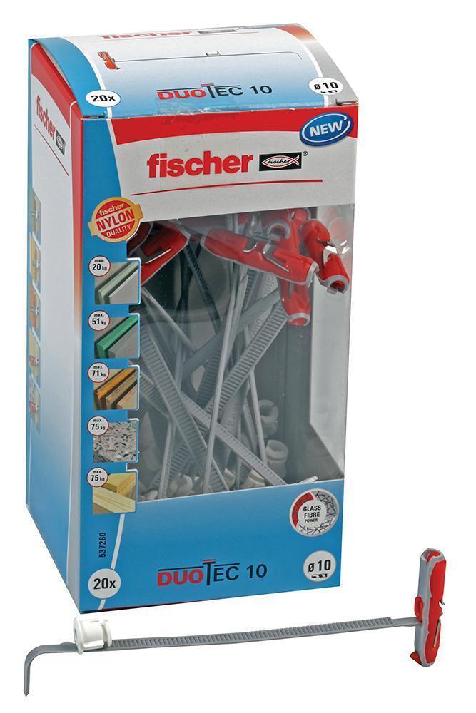 Duotec Nylon Cartongesso Fissaggi, 20 Confezione - FISCHER FIXINGS