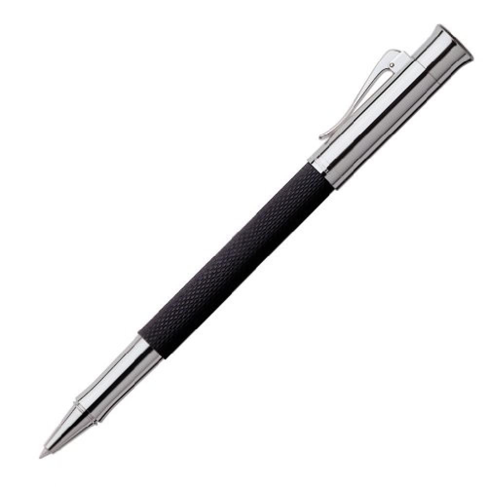 (TG. -) Graf von Faber-Castell Guilloche Rollerball Pen - Black - Black - NUOVO