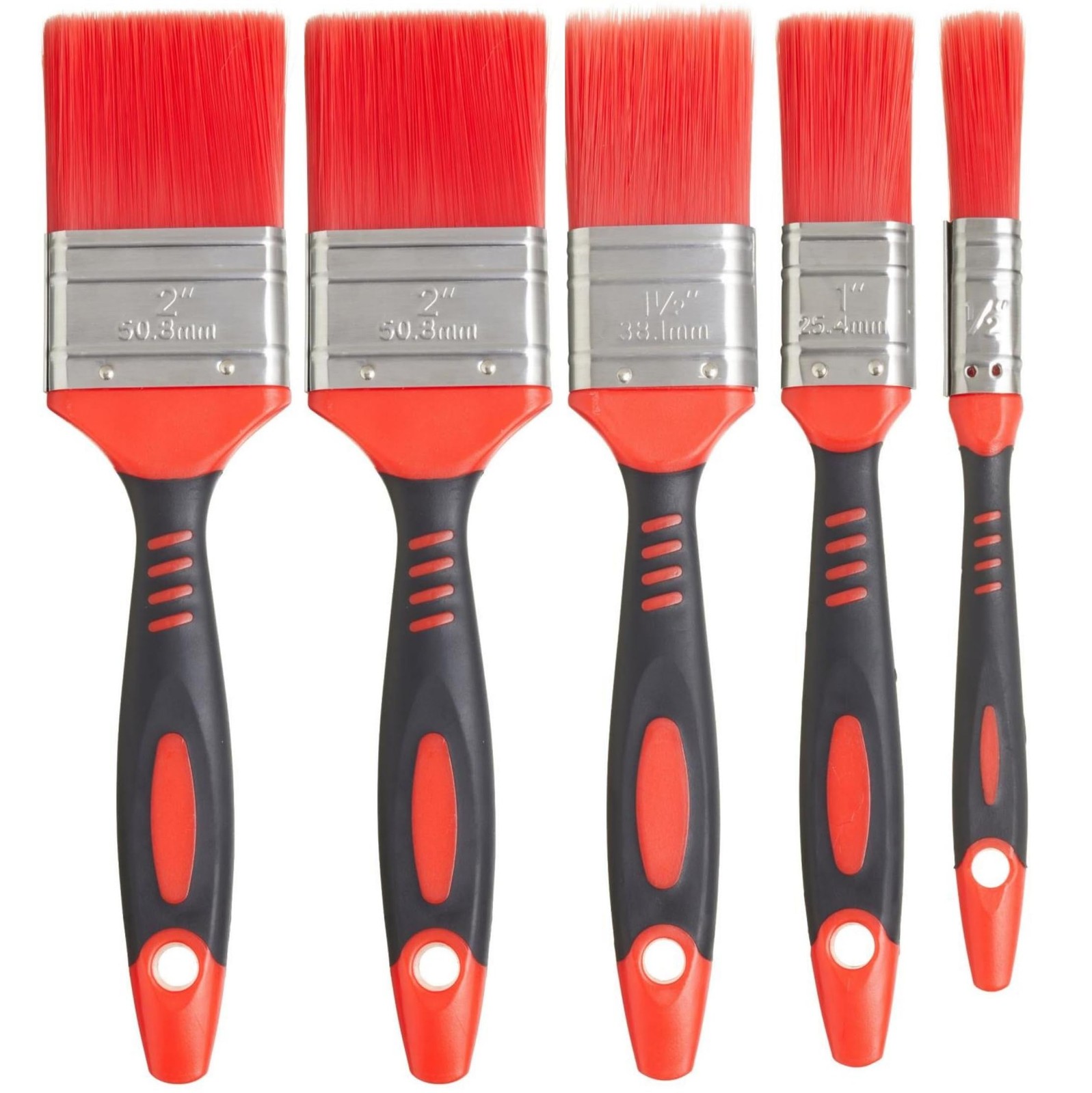 Fit for the Job Set di 5 pennelli con impugnatura morbida senza perdita per iQmr