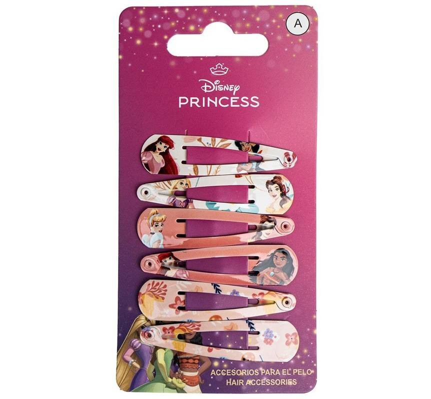 Blister 6 mollette per capelli - Principesse