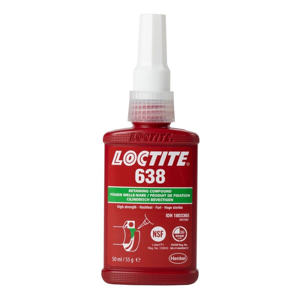 LOCTITE 638 50 ML BLOCCANTE ACCOPPIAMENTI CILINDRICI ALTA RESISTENZA INGRANAGGI