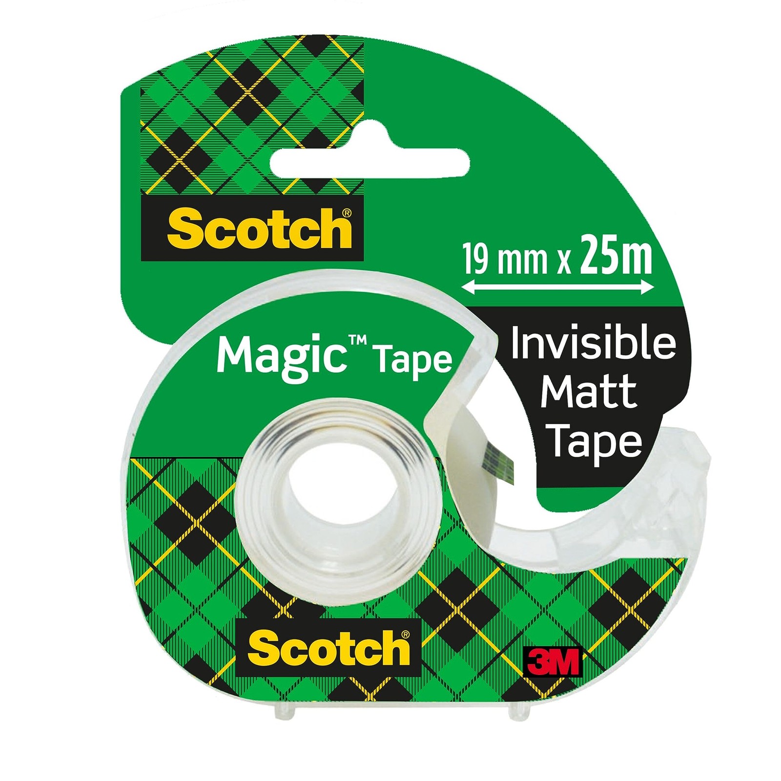 Scotch Magic Invisible Tape, 1 Roll on Hand Held Dispenser 19mm x 25m - General