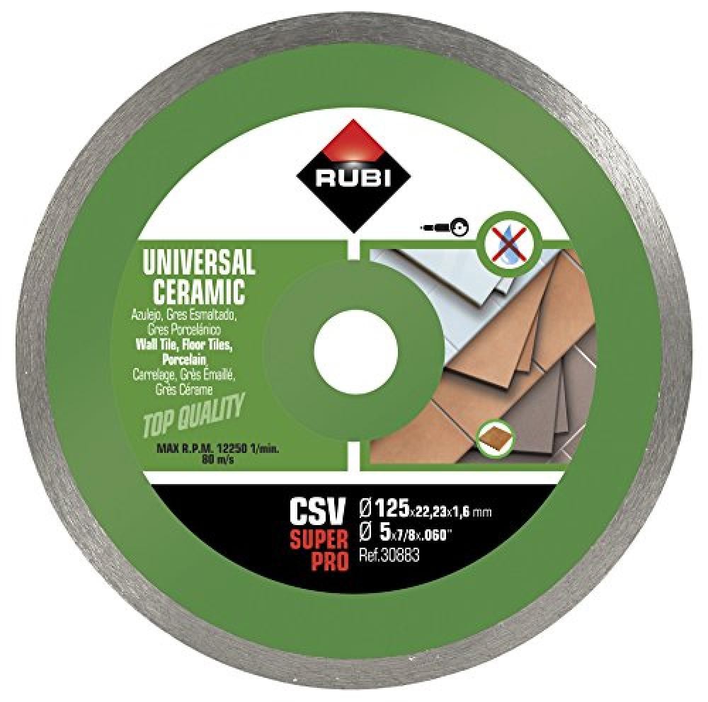 (TG. 125 mm) Rubi – Disco diamantato per ceramica General continuo, verde, 308