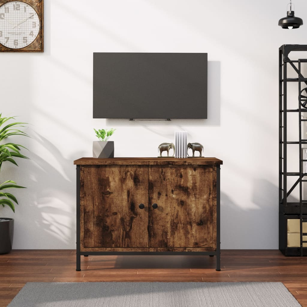 vidaXL Mobile TV con Ante Rovere Fumo 60x35x45 cm in Legno Multistrato