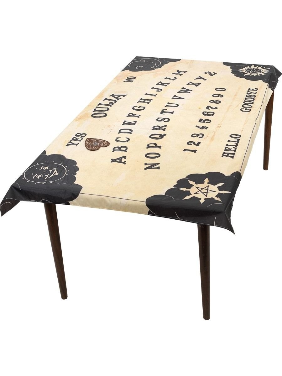 Smiffys Ouija Board Table Cloth & Planchette Coaster, Natu