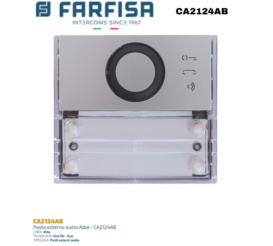 Posto Esterno Audio Farfisa Modello Alba CA2124AB
