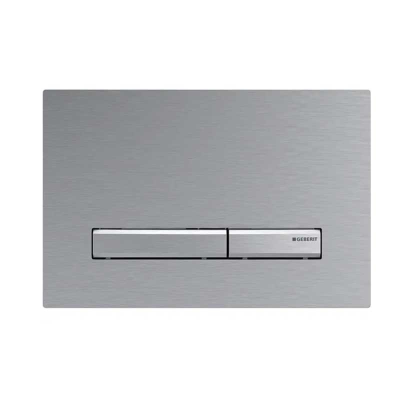Placca Geberit Sigma 50 Cromo Spazzolato - Pulsanti Cromo | 115.788.GH.2 Cromo S