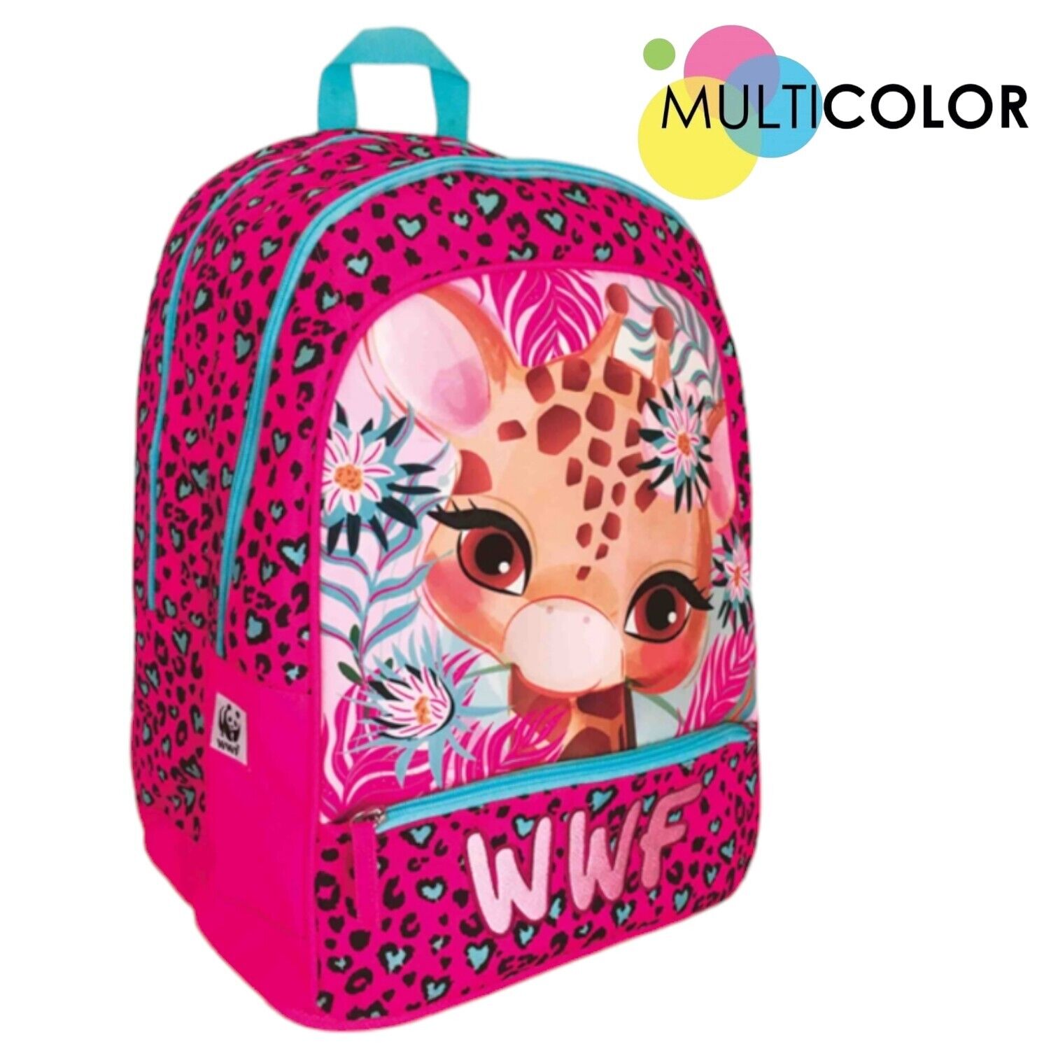 ZAINO SCUOLA ORGANIZZATO WWF ILLUSTRATO COD 8058263109673