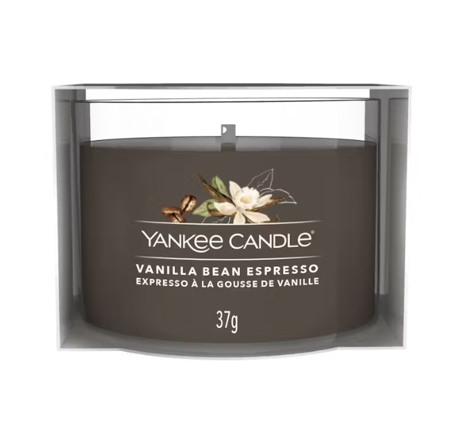 Filled Votive in Vetro Vanilla Bean Espresso