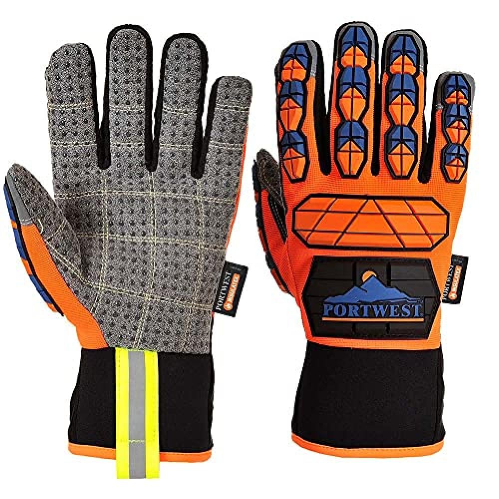 (TG. XL) Portwest A726O4RXL Guanto Pro Acqua-Seal, Arancio/Grigio, XL - NUOVO