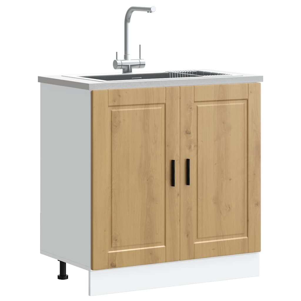 vidaXL Mobile base lavello Porto Rovere Artigianale 80x46x81,5 cm