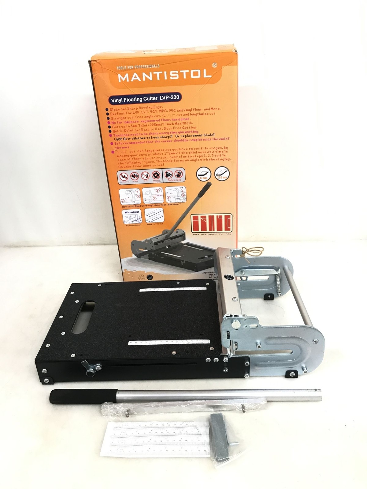 Taglierina per vinile MantisTol LVP-230 per LVP, SPC, VCT, LVT, PVC, WPC