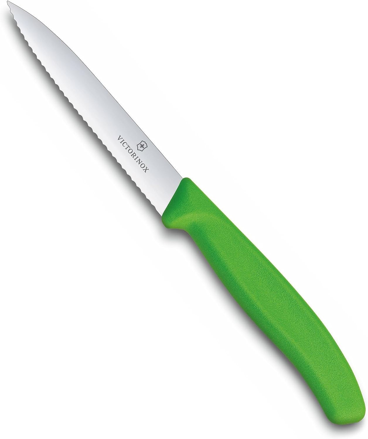 Victorinox coltello verde spelucchino cm10 lama dentata