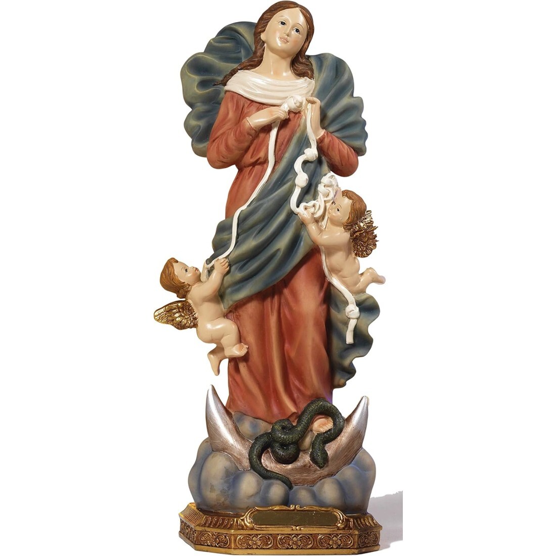 Statua in resina maria madonna scioglie nodi h.23 cm articoli religiosi  PAB-PB1