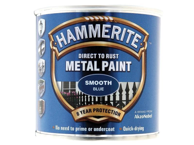 Hammerite - Direct to Rust Smooth Finish Metal Paint Blue 250ml