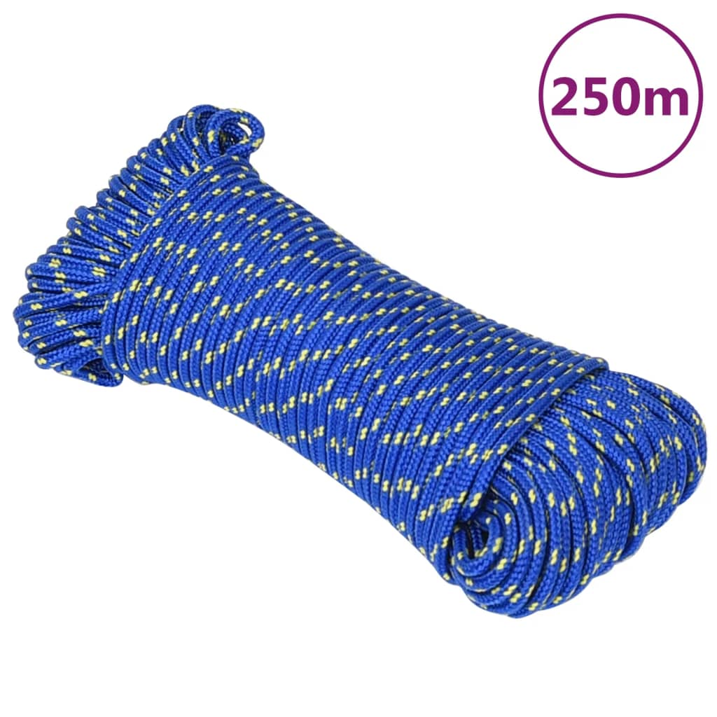 vidaXL Corda per barca Blu 5 mm 250 m in Polipropilene