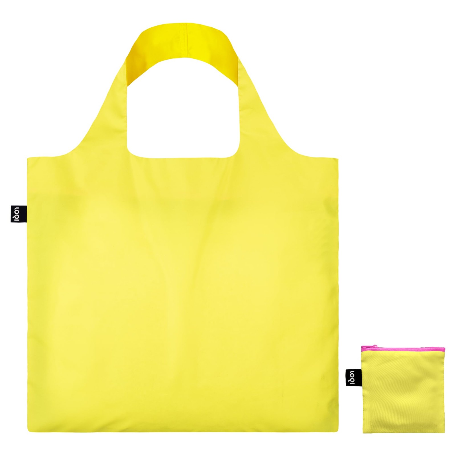 LOQI Recycled bag neon yellow, neon yellow, Neon yellow, Contemporary, Neon Yell