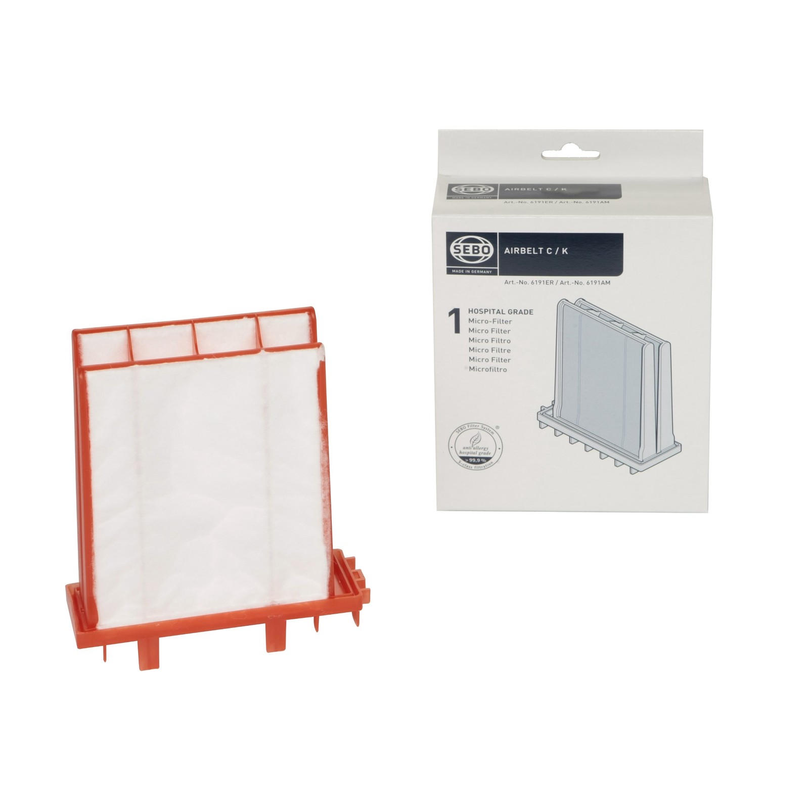 Sebo 6191ER - Filtro Hospital-Grade per Airbelt K/C 00DY