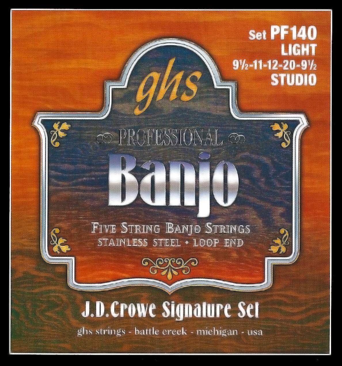 GHS™ Strings »J.D. CROWE SIGNATURE - PF140-5-STRING BANJO« Corde per Ba xg60