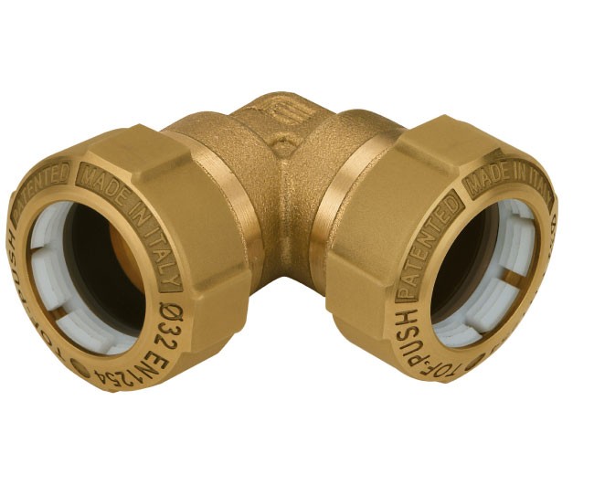 RACCORDO CURVO IN OTTONE DOPPIO TOF-PUSH ø20   EFFEBI S.P.A.