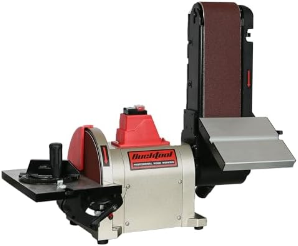 BUCKTOOL BD4801 Bench Belt Sander 4 in x 36 in Belt and 8 in Disc Sander with 3/