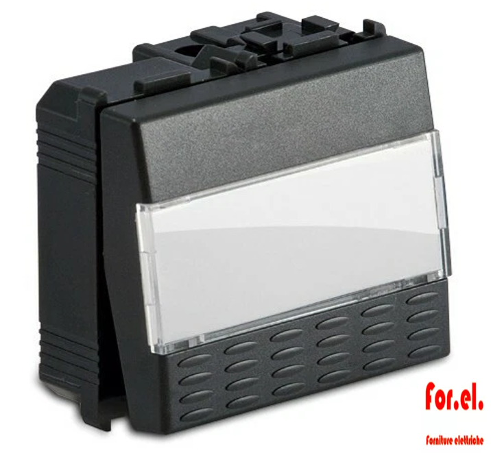 MASTER 31040 PULSANTE PORTANOME 1P 16A GRIGIO