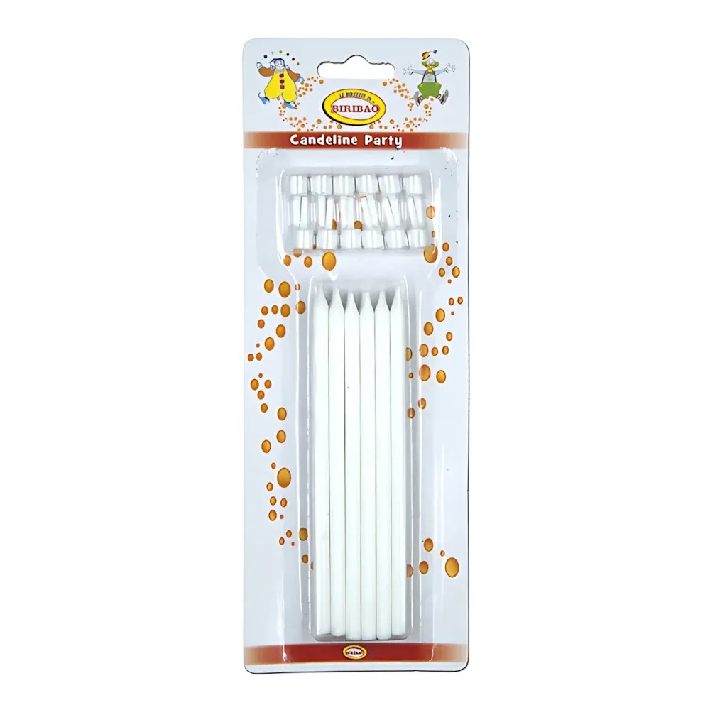 Candeline Ministelo sottili colore Bianco, 12pz.