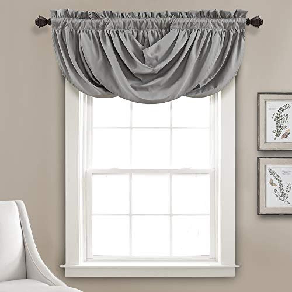 (TG. Valance) Lush Decor Lucia Valance, Gray, Valance - NUOVO