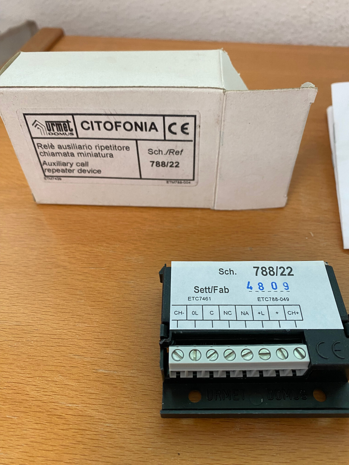 URMET 788/22 Relè ausiliario ripetitore