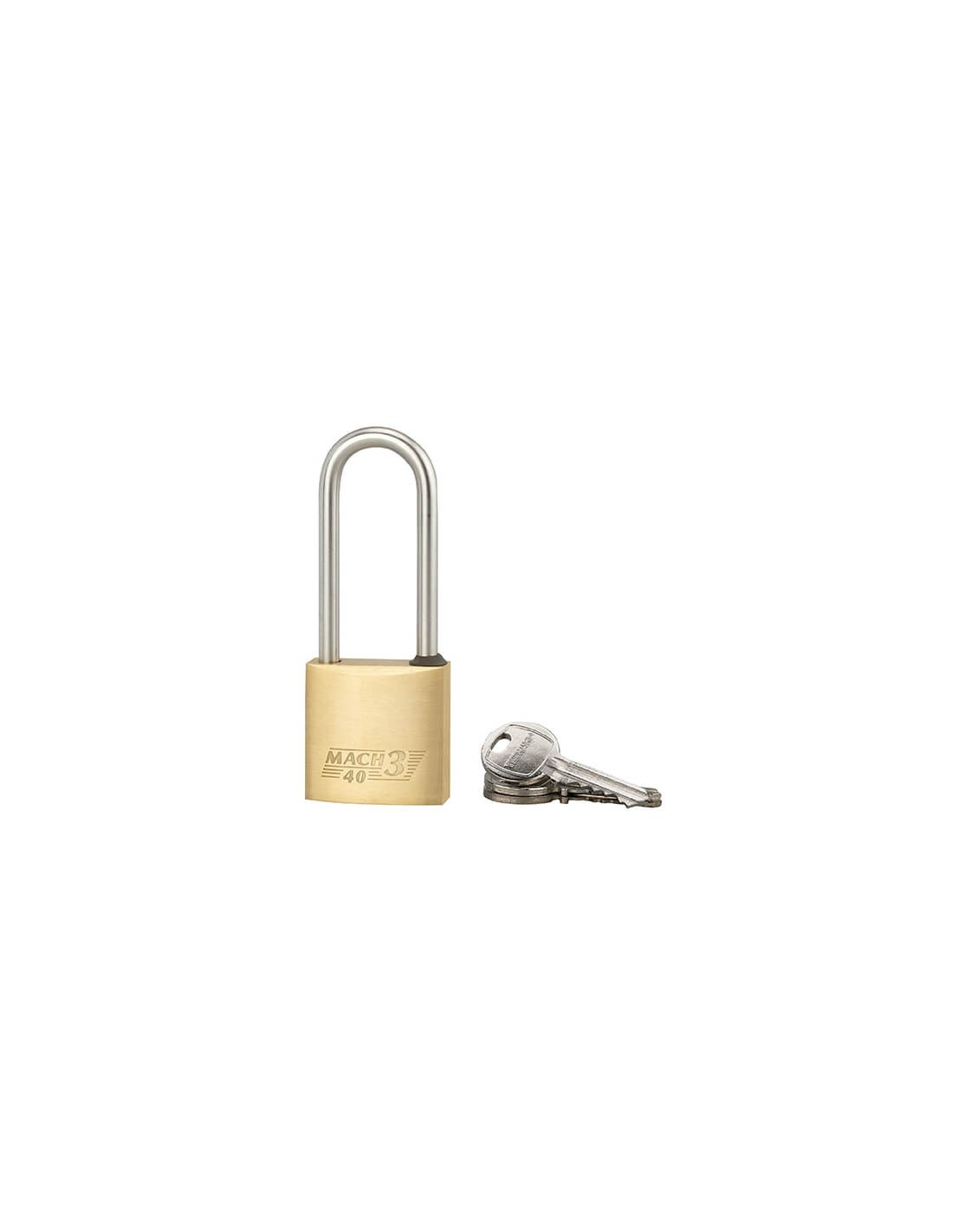 Lucchetto Mach 3 40mm arco semialto acciaio inox,ottone,da esterno,anticorrosion