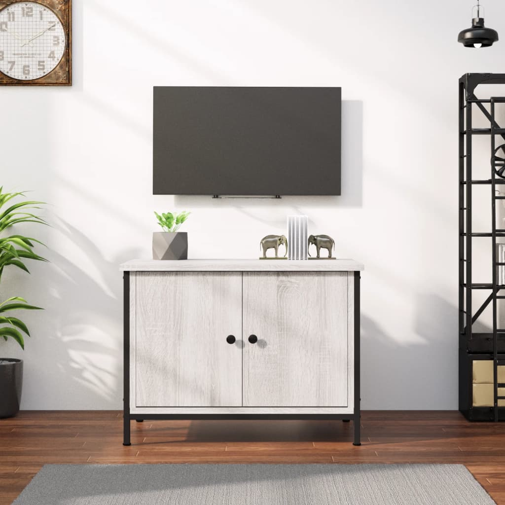 vidaXL Mobile TV con Ante Grigio Sonoma 60x35x45 cm Legno Multistrato