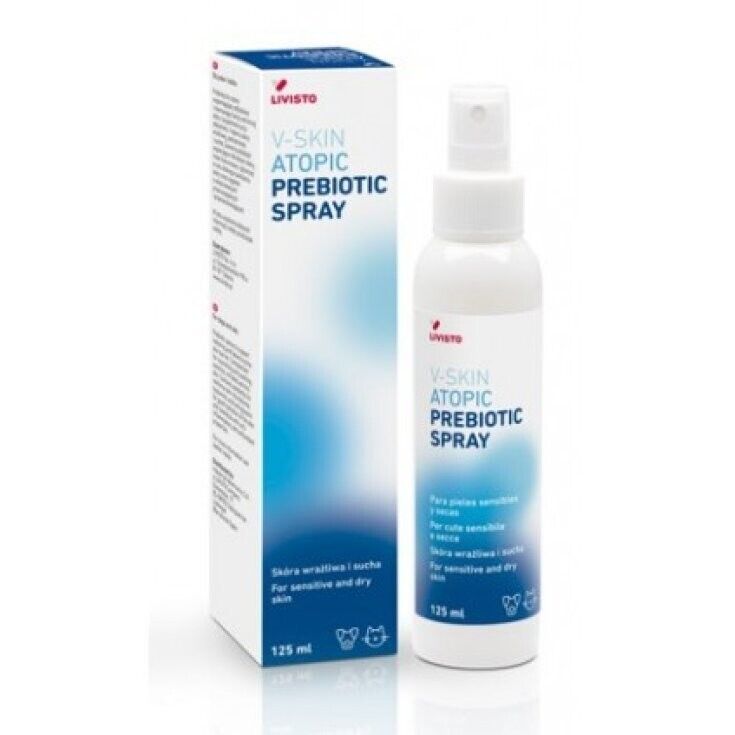 V-Skin ATOPIC PREBIOTIC Spray 125 ml Cani Gatti per Nutrire Pelle irritata secca