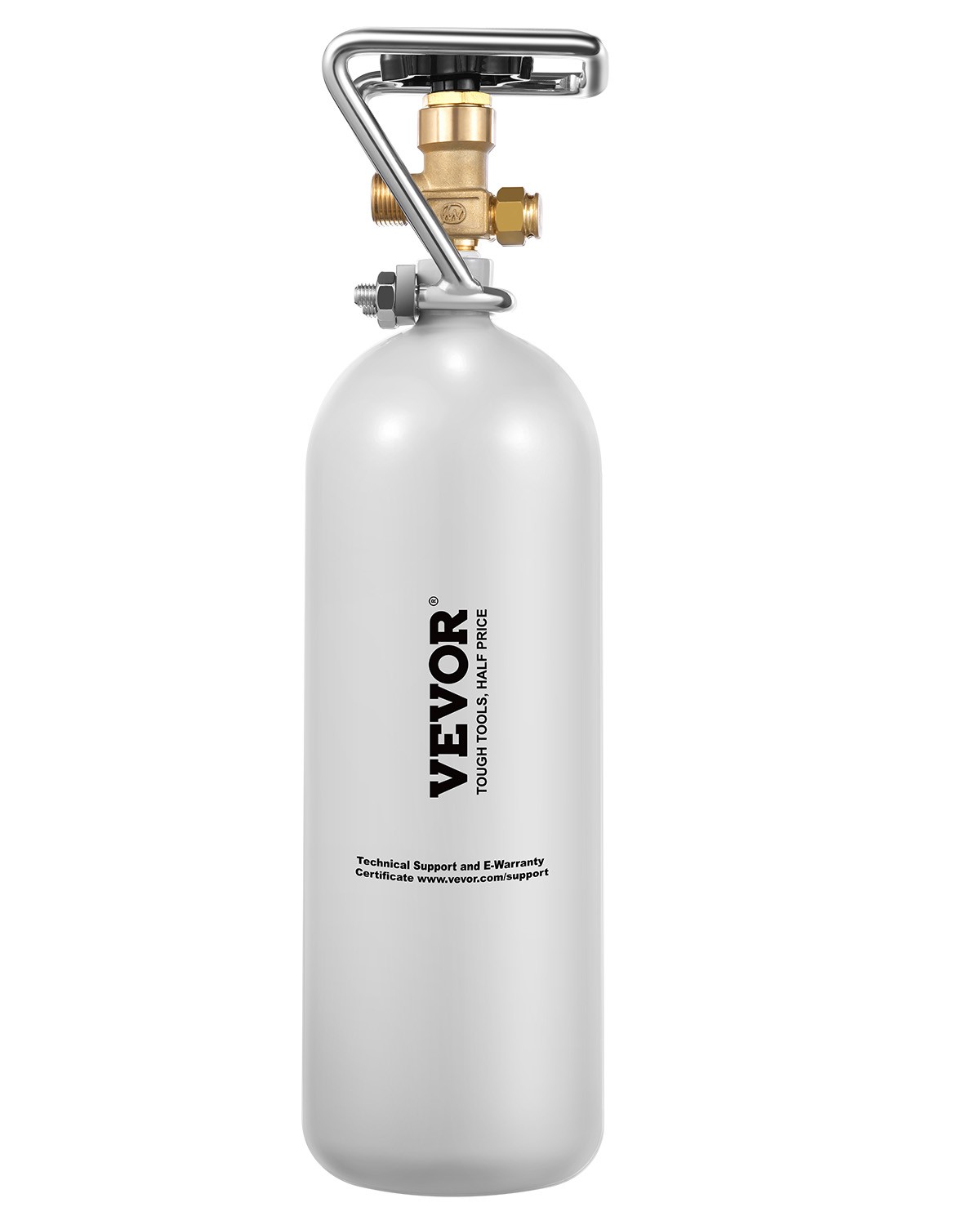 VEVOR Serbatoio CO₂ 2 kg Bombola di Aria CO₂ in Lega di Acciaio Valvola DIN477