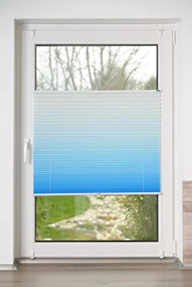 (TG. 70 x 210 cm) K-home Tenda plissettata Klemmfix, 70 x 210 cm, colore blu - N
