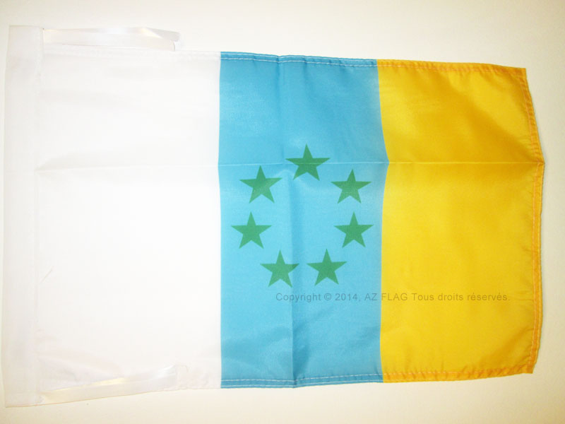 BANDIERA ISOLE CANARIE INDIPENDENTISTA 45x30cm - BANDIERINA CANARIAS NAZIONALIST