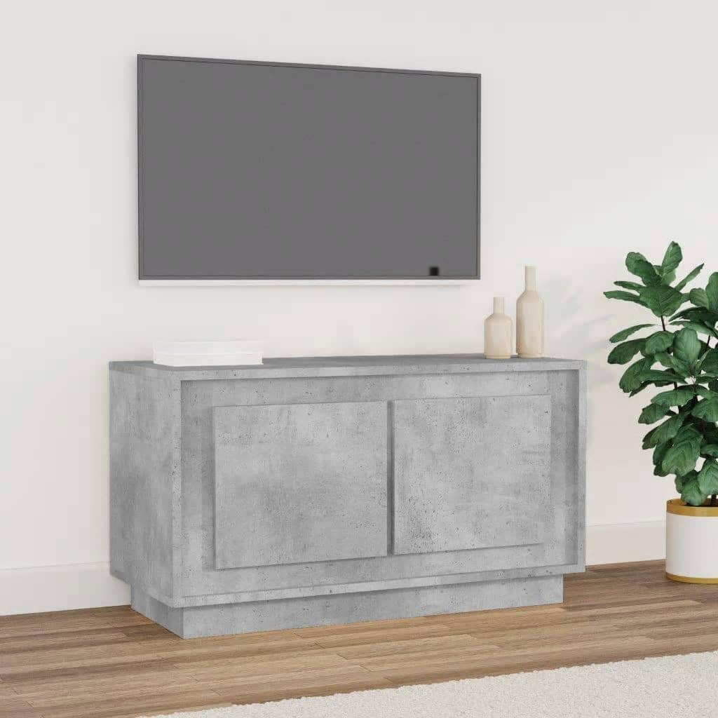 vidaXL Mobile Porta TV Grigio Cemento 80x35x45 cm in Legno Multistrato