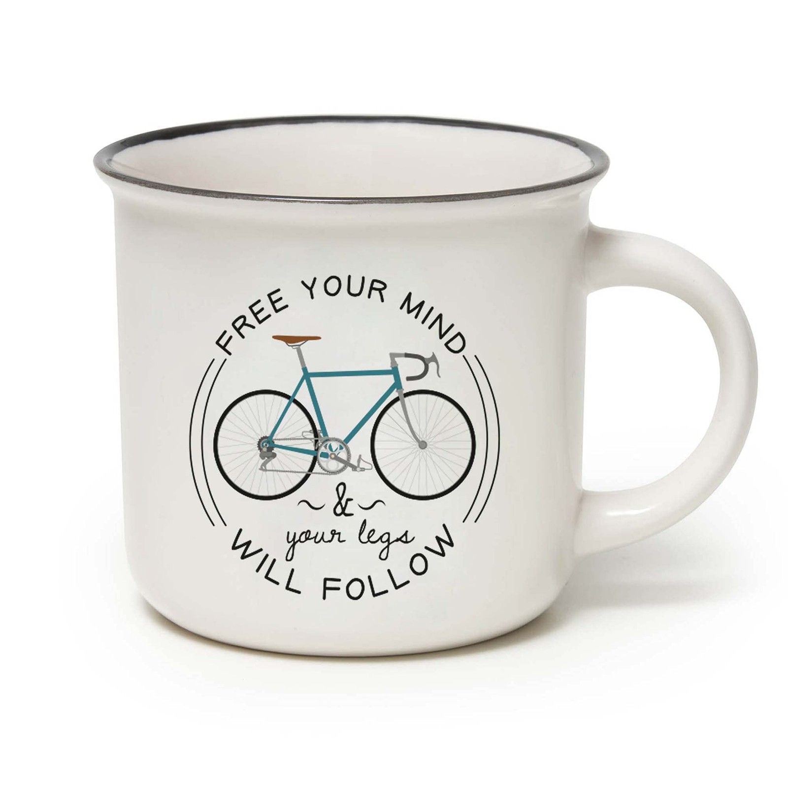 Legami Cup-Puccino Bike Mug, Bone China, Multicolor