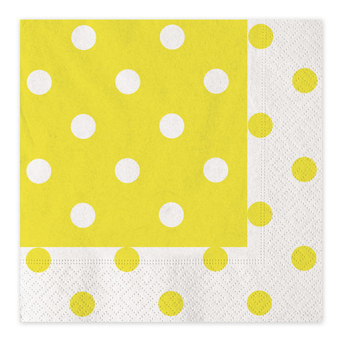 Tovaglioli 33x33 cm Pois Giallo 20 pz