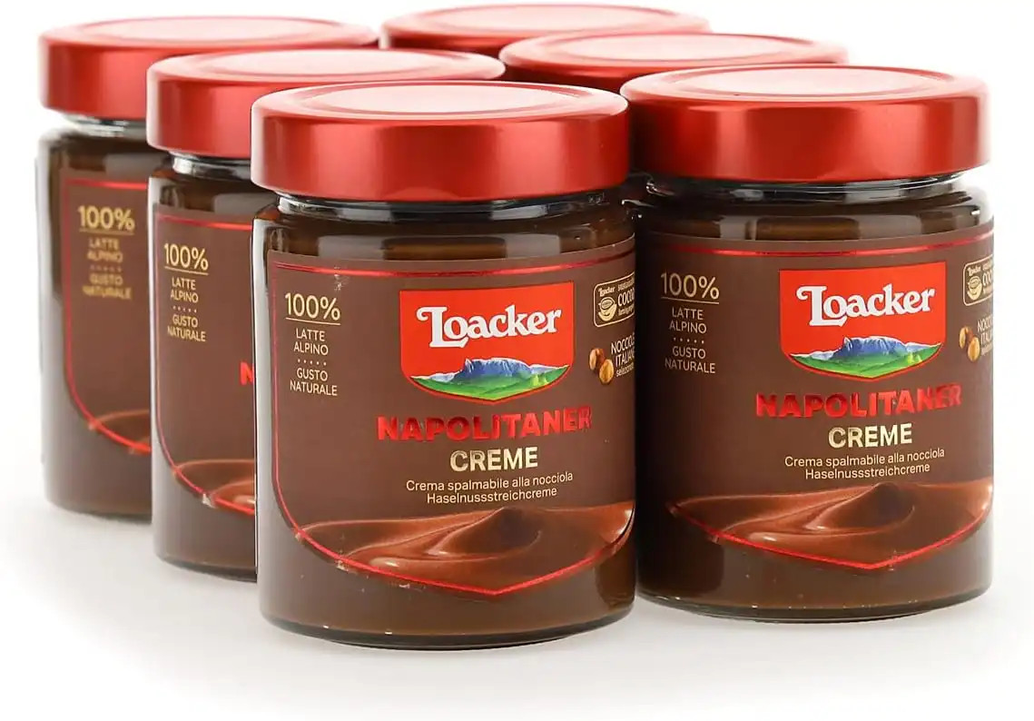 6x Loacker Napolitaner Crema Spalmabile Nocciole 290g – Latte Alpino e Vaniglia