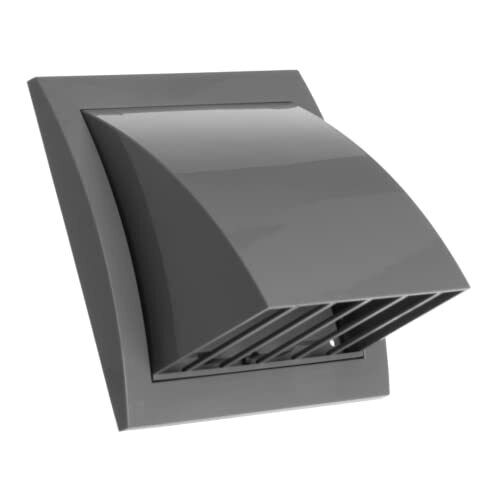 Grigio Condotto Cappuccio 150mm x 150mm Con 100mm Flangia E Gravity Linguetta