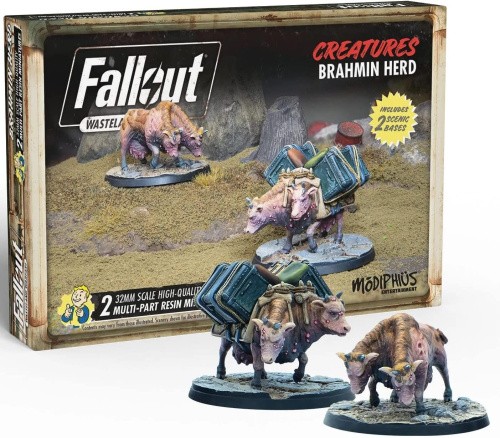 Fallout: Wasteland Warfare - Creatures: Brahmin Herd Brand New.