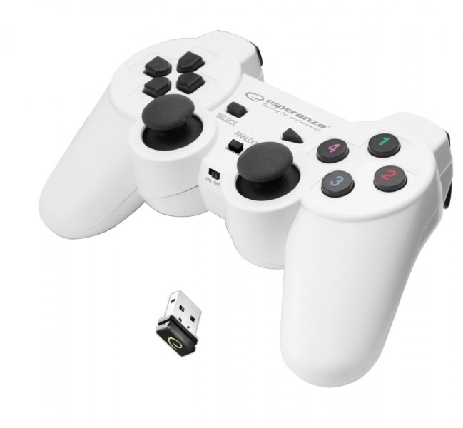 ESPERANZA EGG108W Gamepad PS3/PC 2.4 GHz Wireless Analog/Digital White/Black