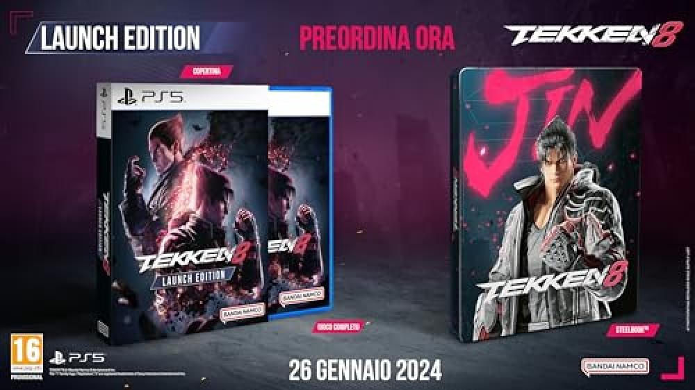 TEKKEN 8 DAY1 Edition + Steelbook PS5 (esclusiva Amazon) - NUOVO