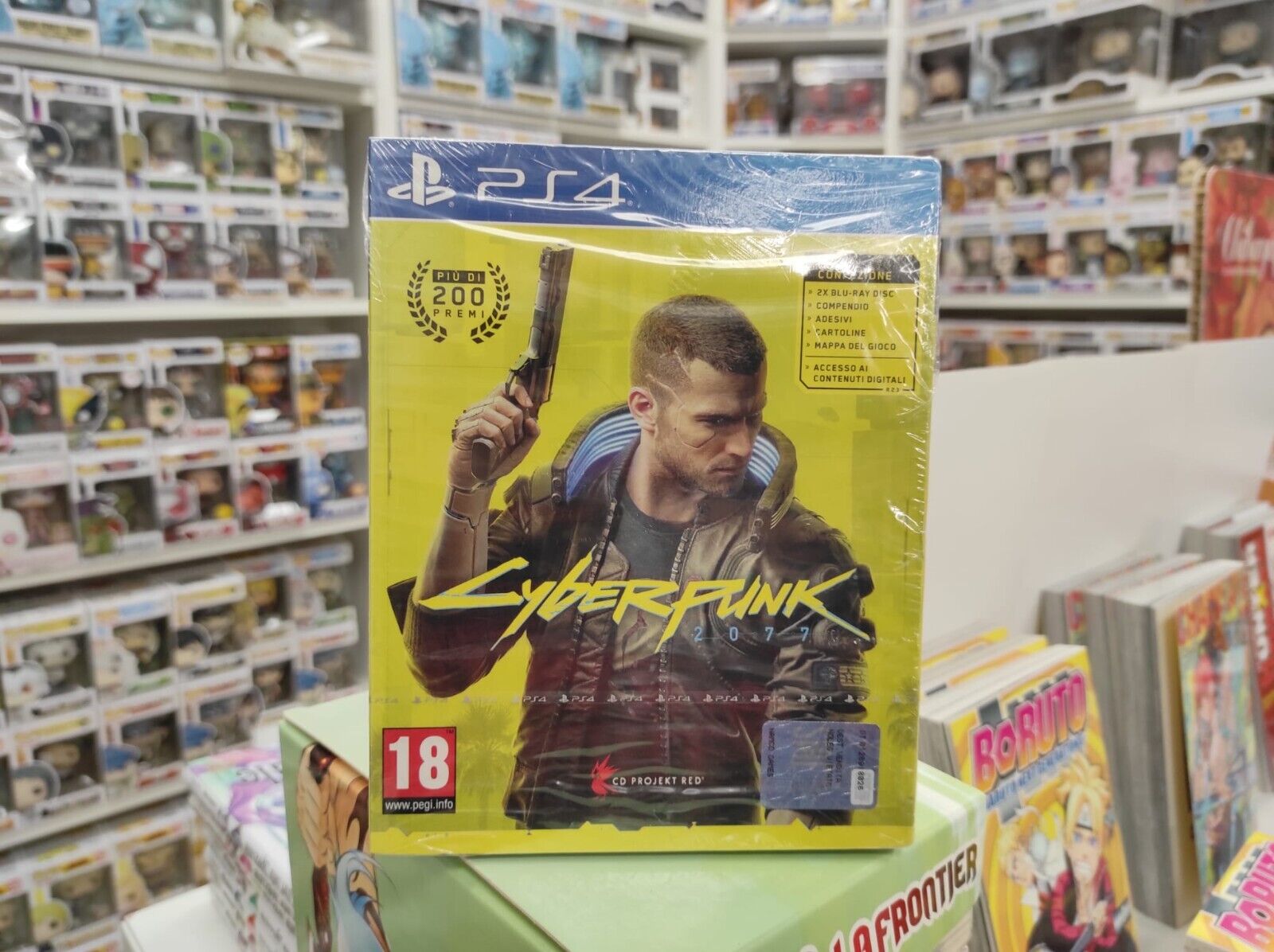 CYBERPUNK 2077 DAY ONE EDITION CON KEYCHAIN/PORTACHIAVI PS4 PLAYSTATION ITA NEW
