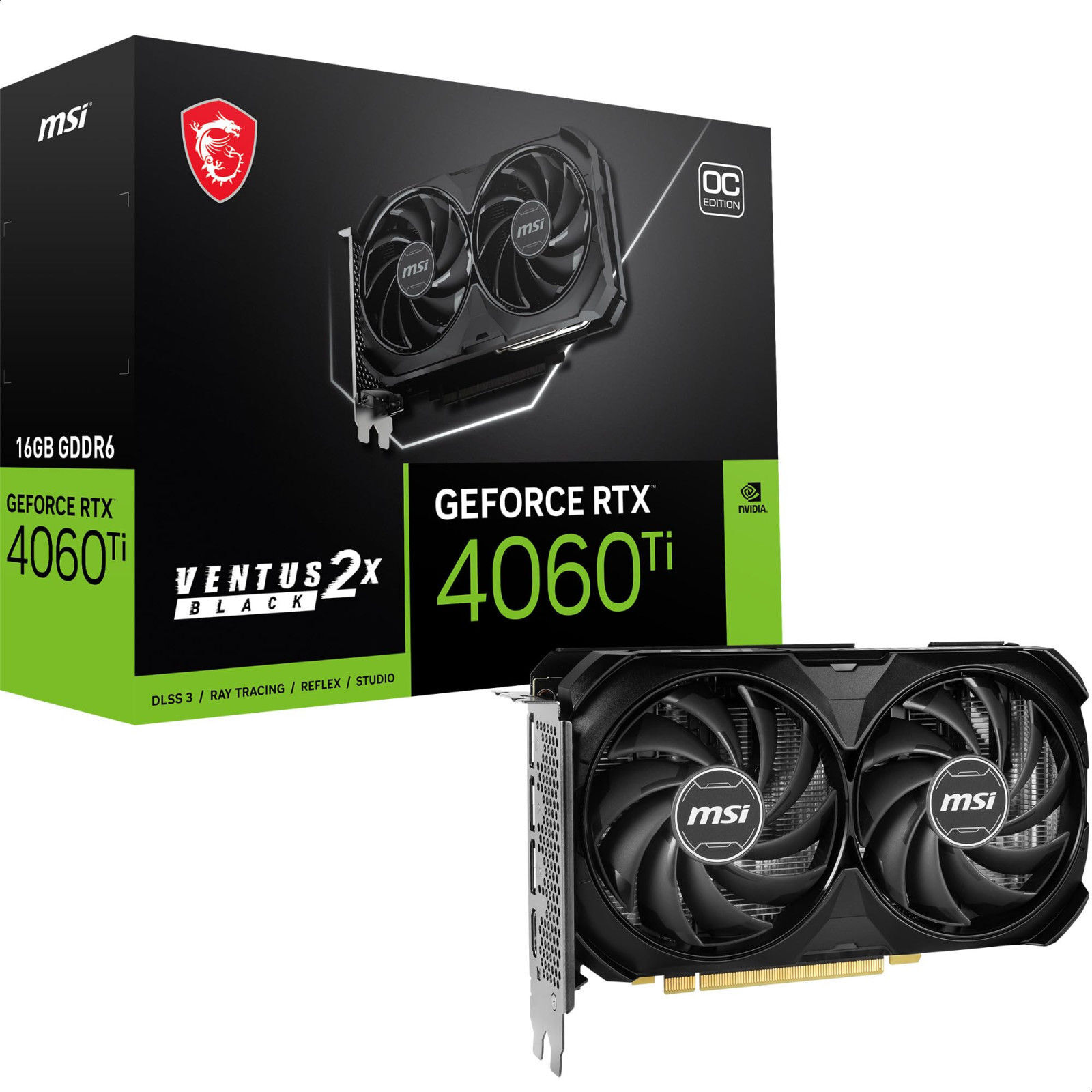 Msi Geforce Rtx 5060 Ti Scheda Grafica 16g Ventus 2x Per Pc Gaming