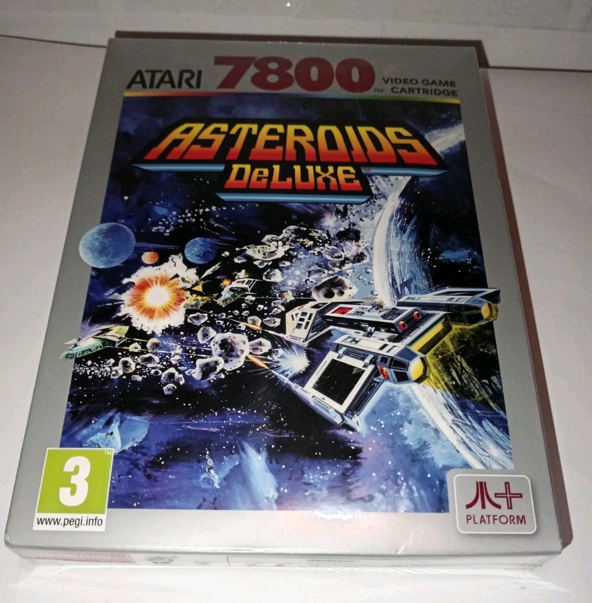 ASTEROIDS DELUXE ATARI 7800 VIDEO GAME CARTRIDGE 1-2 PLAYERS ATARI 2600+7800