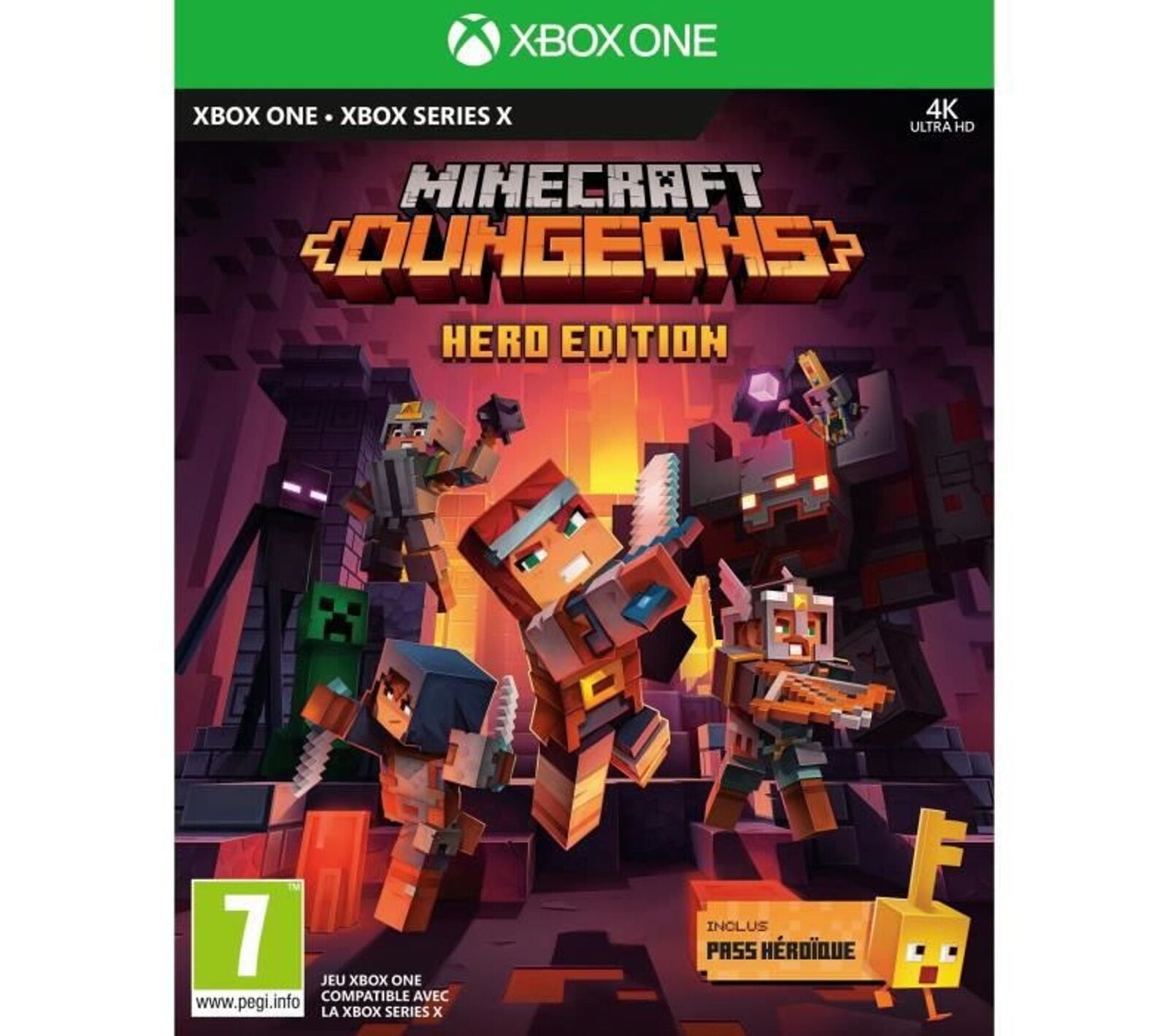 Gioco Xbox One / Series X Nuovo Minecraft Dungeons Hero Edition Pass Inclusa