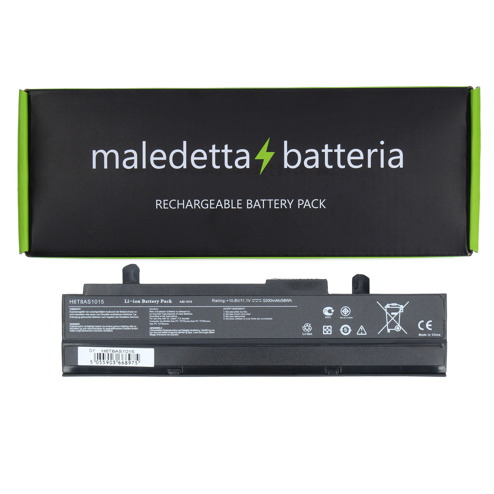 Batteria NERA per asus Eee PC 1215B